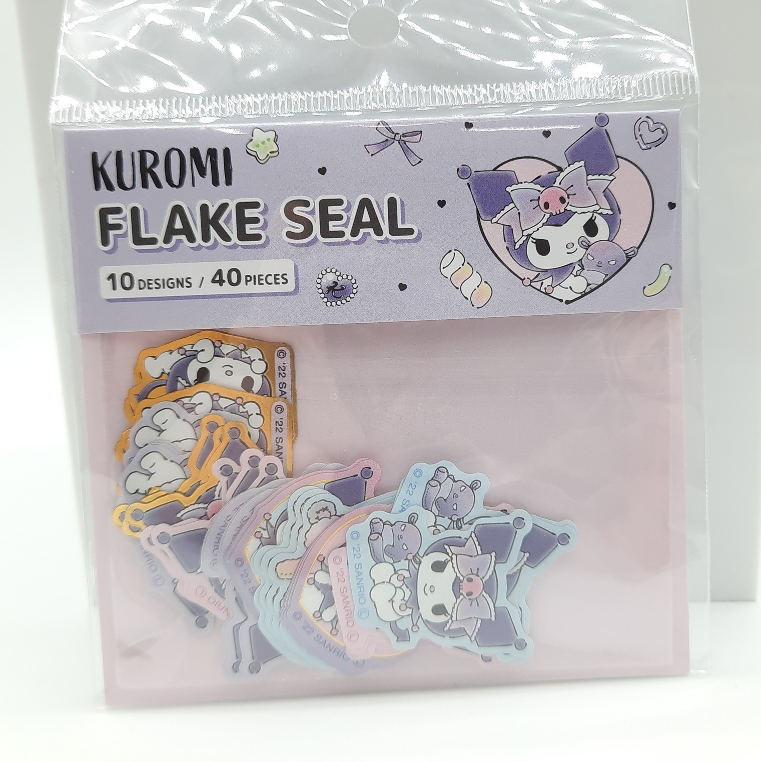 Sanrio Kuromi flake sticker set 40 pieces 1″ mini Baku