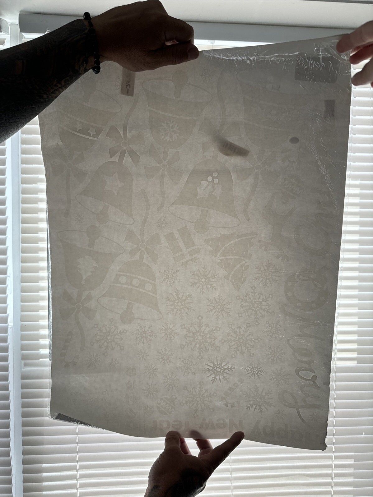 200+PCS 6-Sheets Snow Flake, Bells, Etc Decals
