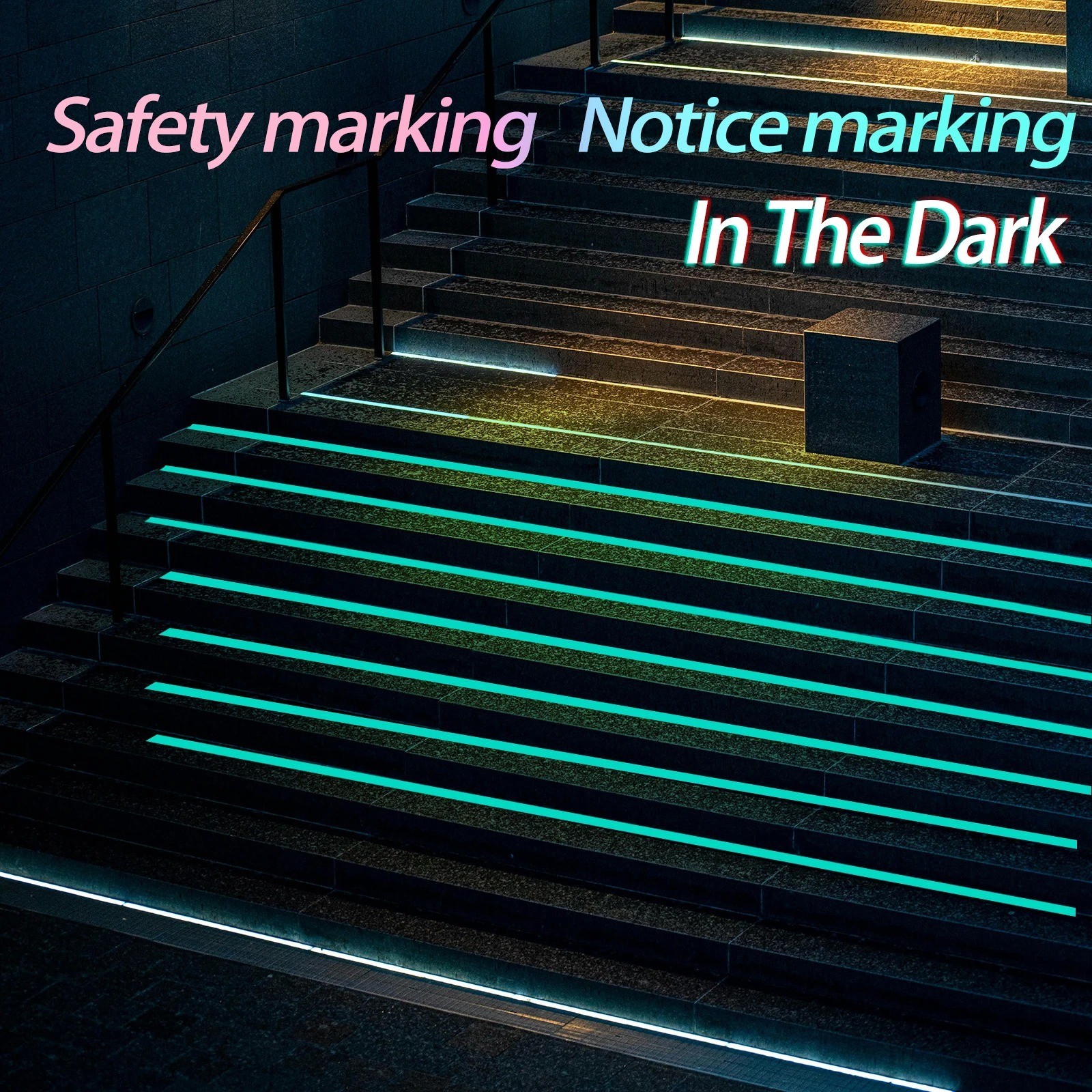 Self-Adhesive Luminous Safety Tape Fluorescent Glow in Dark Warning Tape 3M