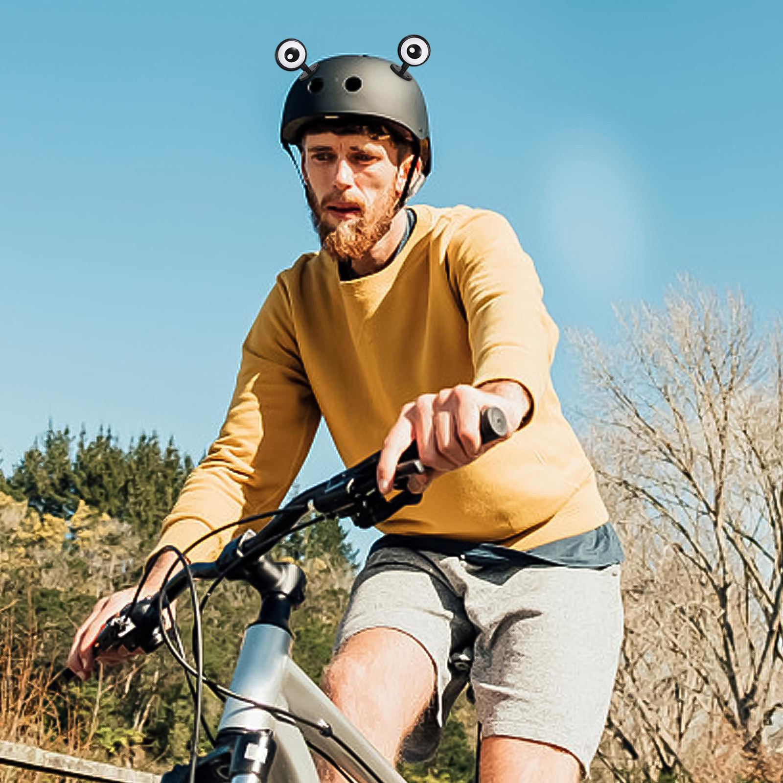 Funny Motorcycle Helmets Sticker Decor Electric Car Eye Personality Decoration