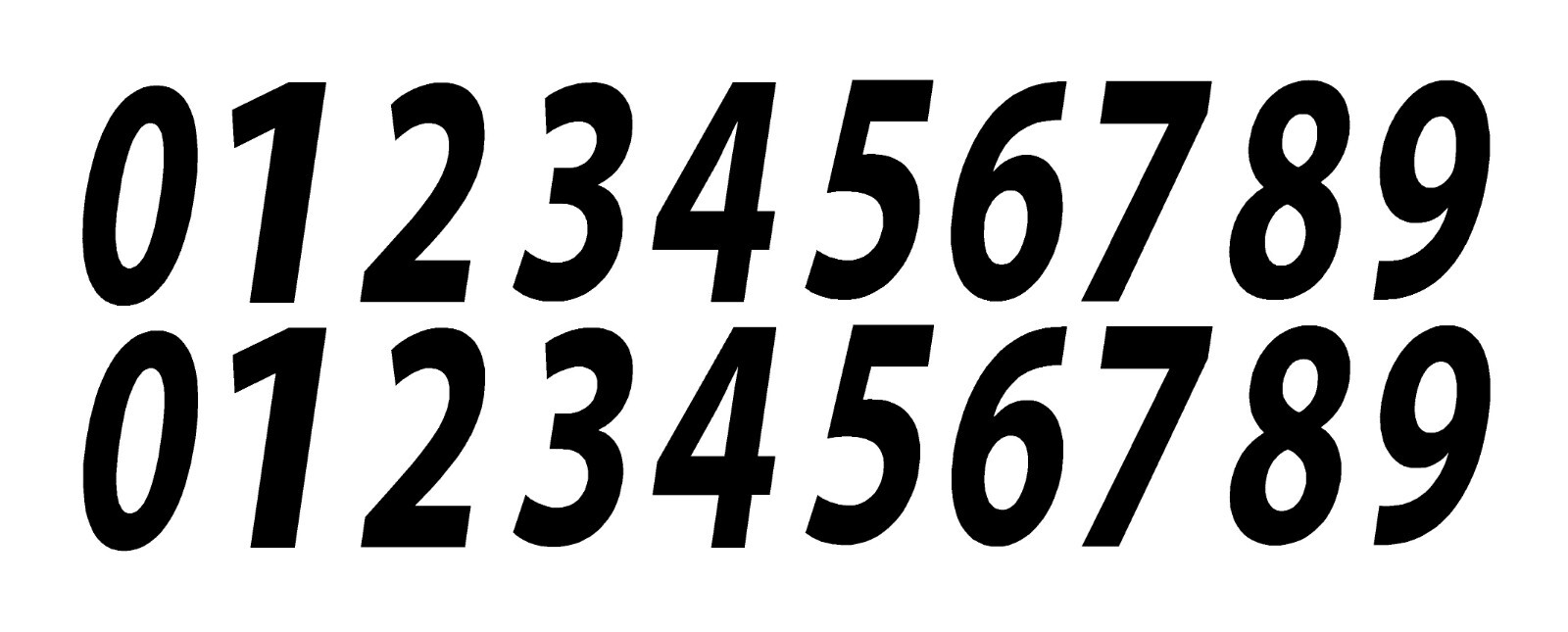 0-9 Reflective Numbers Black Sticker Vinyl Decal pick 1″-12″ Set Of 20 (RV1-2)