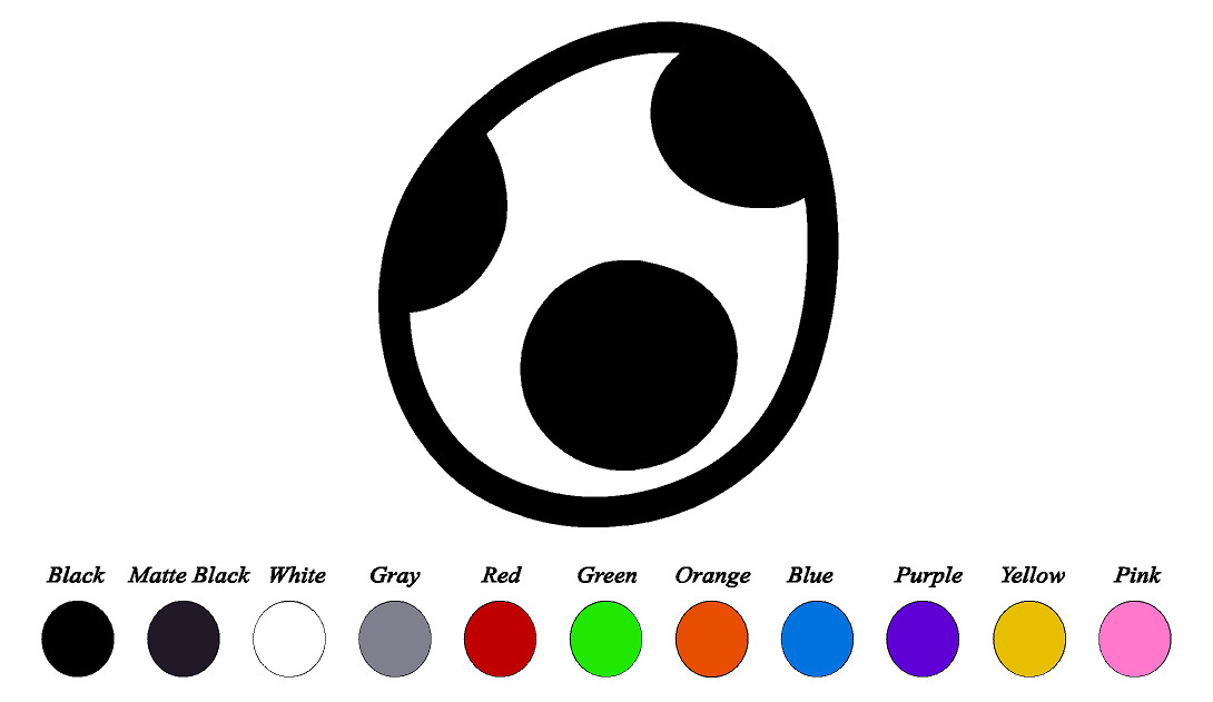 YOSHI Egg LOGO Vinyl Decal Sticker Emblem Side Car Truck Window 4″ 6″ 8″