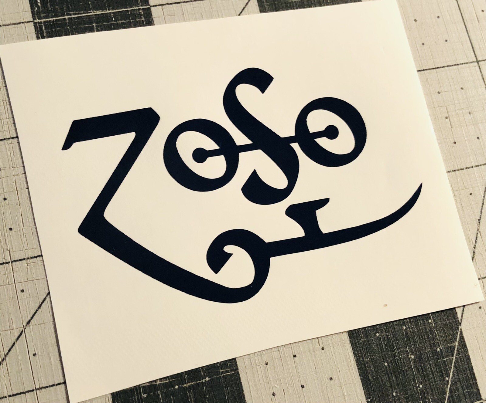 Vinyl Decal for Window – Led-Zeppelin (Zoso), Various Sizes & Colors