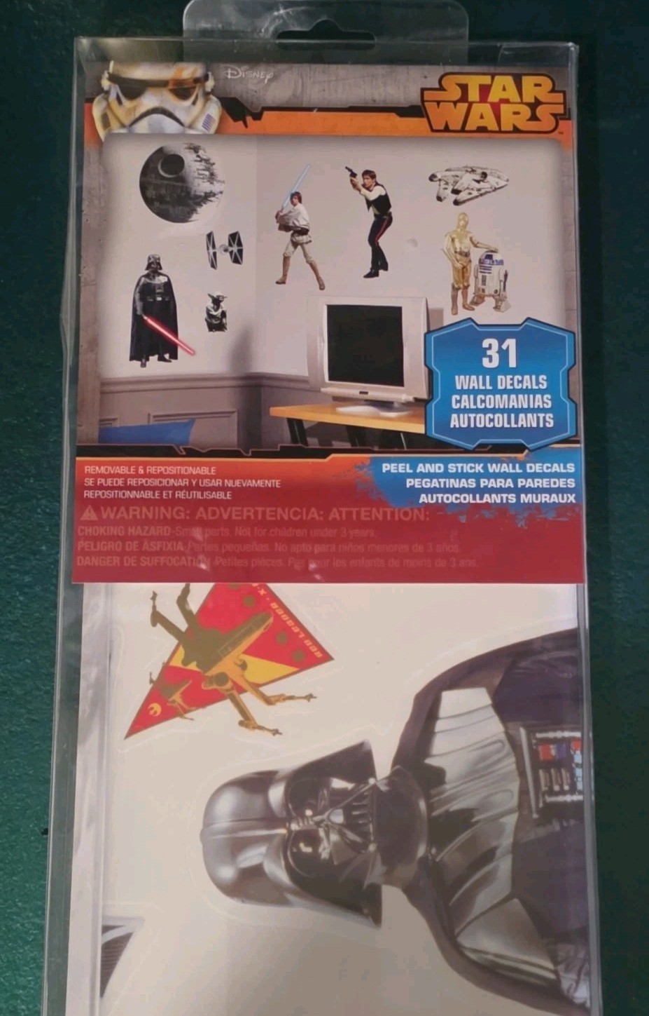 YORK Star Wars Peel & Stick Wall Decals 31ct Removable RMK1586SCSKOL