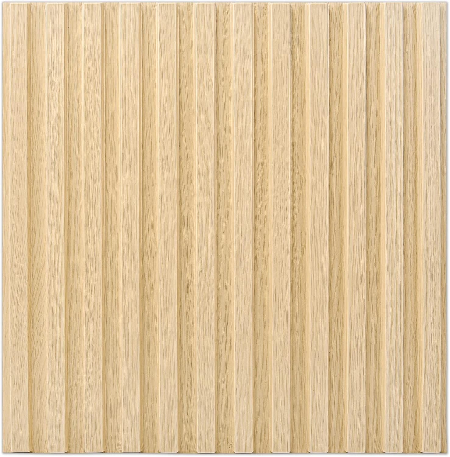 PVC Wall Panels – 3D Fluted Design | 12 Pack Oak | Easy Install
