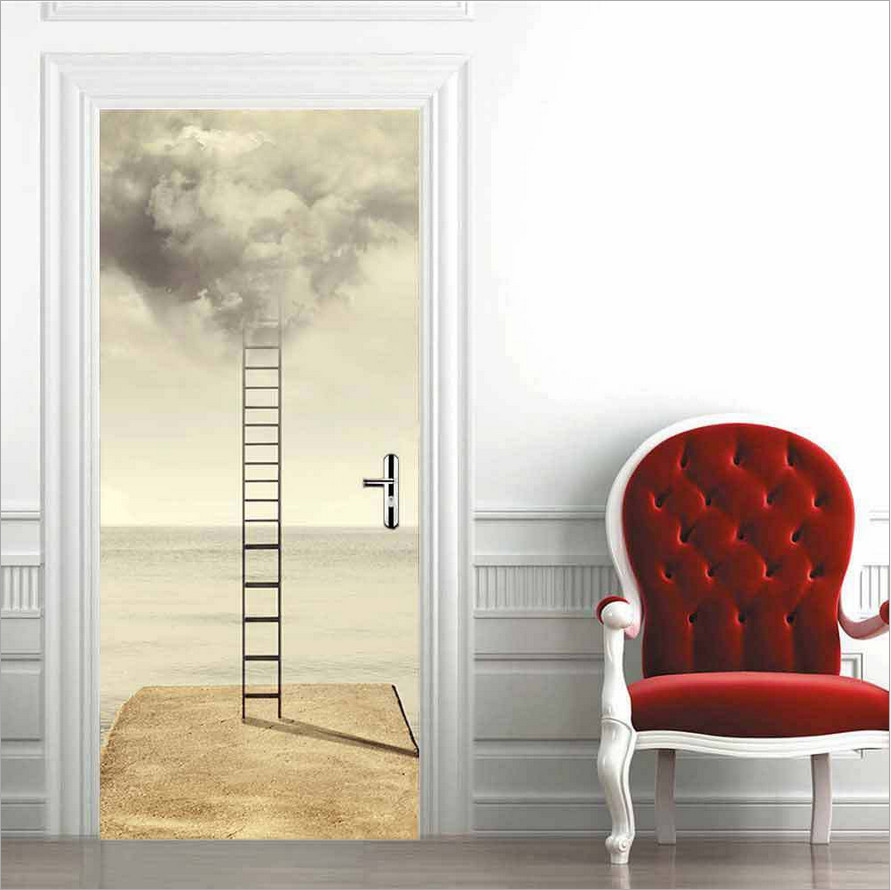 Door, Wall or Fridge STICKER – Multi Style Pattern Waterproof Mural Decal Cover