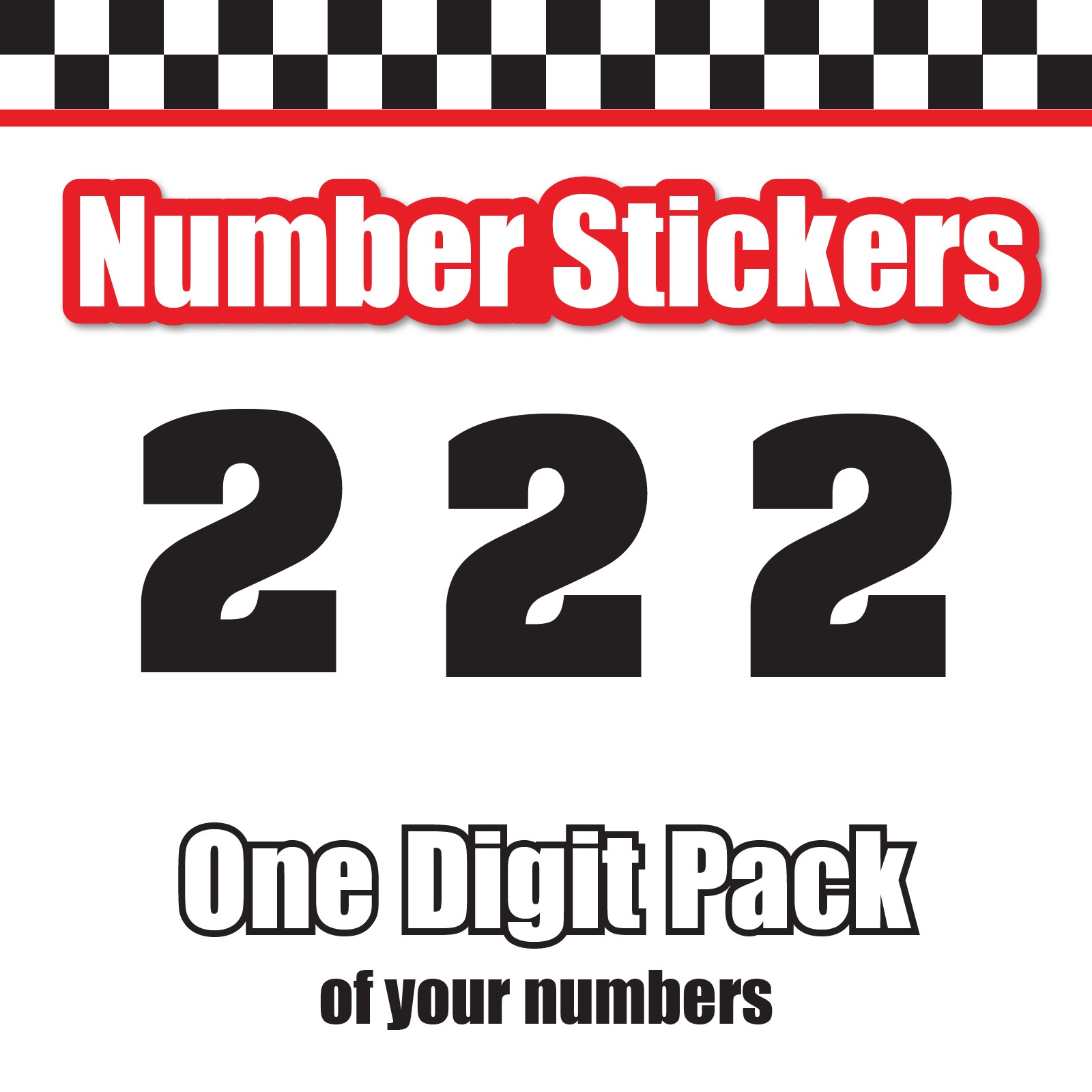 3 Digit Single Number Stickers Custom Decal Locker Door 3pcs Aardvar