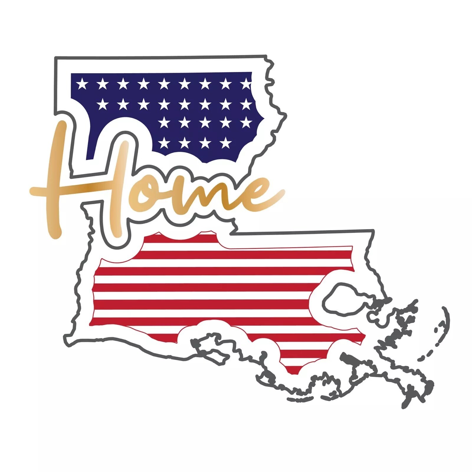 Louisiana Home Sticker Decal