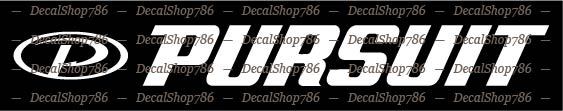 Pursuit Boats – Outdoor Sports – Vinyl Die-Cut Peel N’ Stick Decals & Stickers