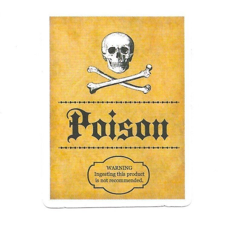 Poison Warning Label Sticker Skull Crossbones Die Cut Vinyl Vintage Goth Decal