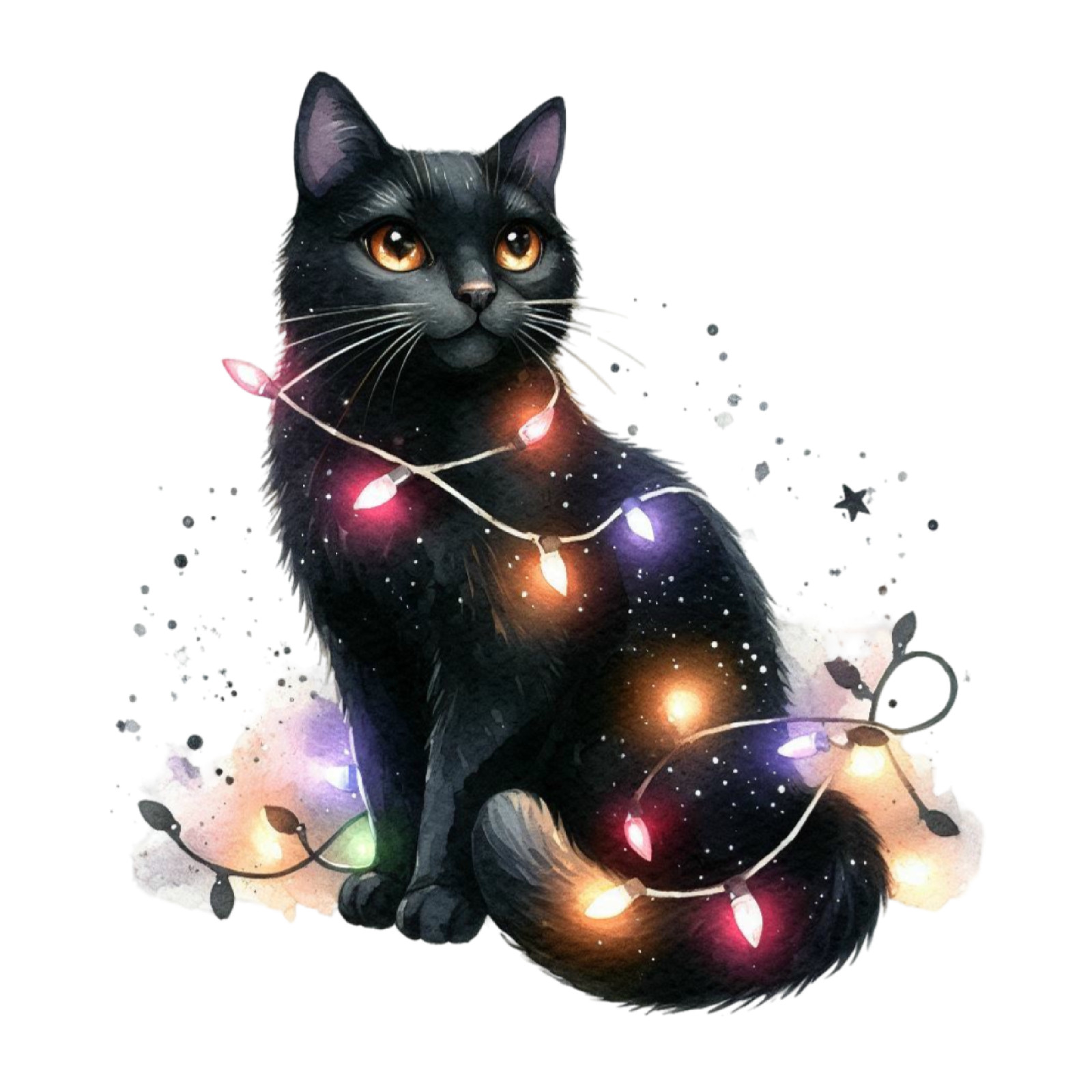Black Cat Wall Decal Sticker 18X18cm Large