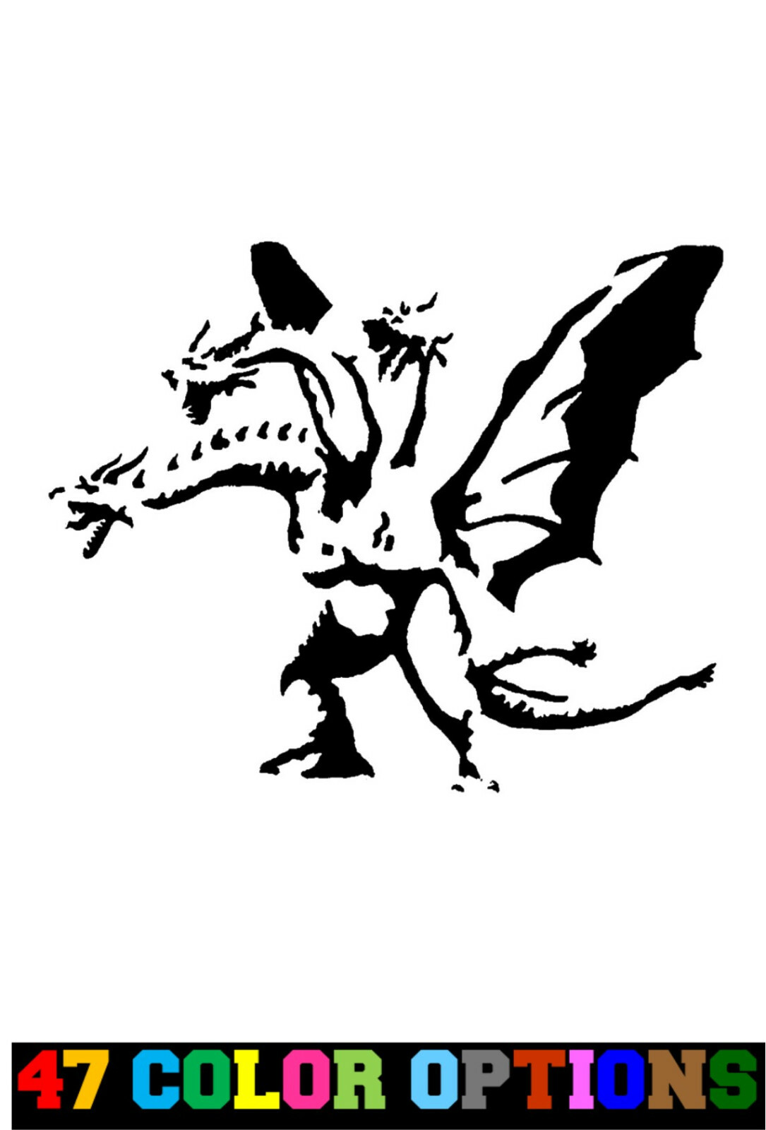 Vinyl Decal Truck Car Sticker Laptop – Kaiju Monster Godzilla King Ghidorah v3