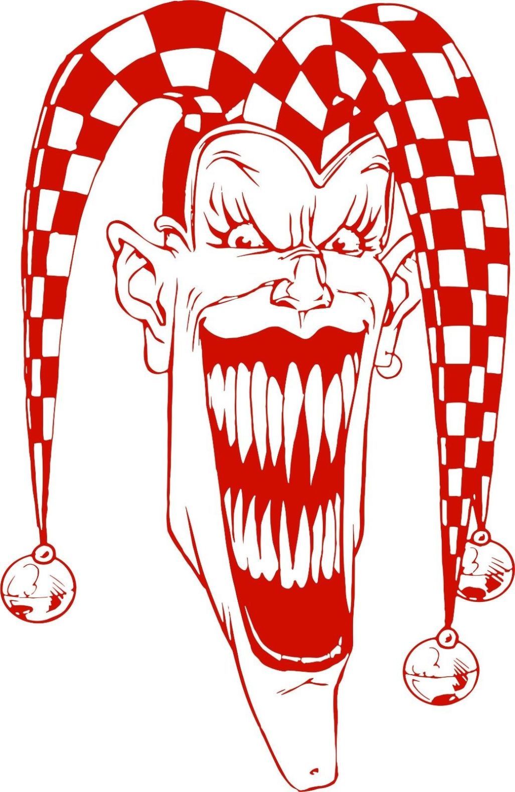 Jester Clown Mask Joker Fool Car Truck Window Vinyl Decal Sticker