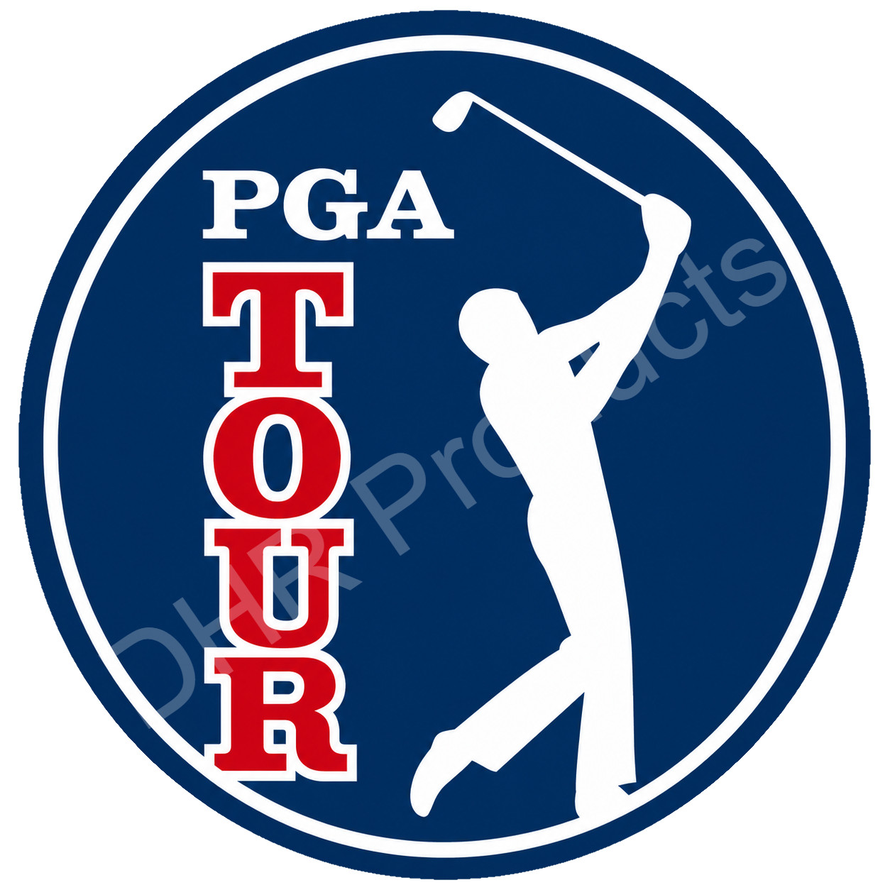 PGA Tour Golf Round Vinyl Sticker Decal