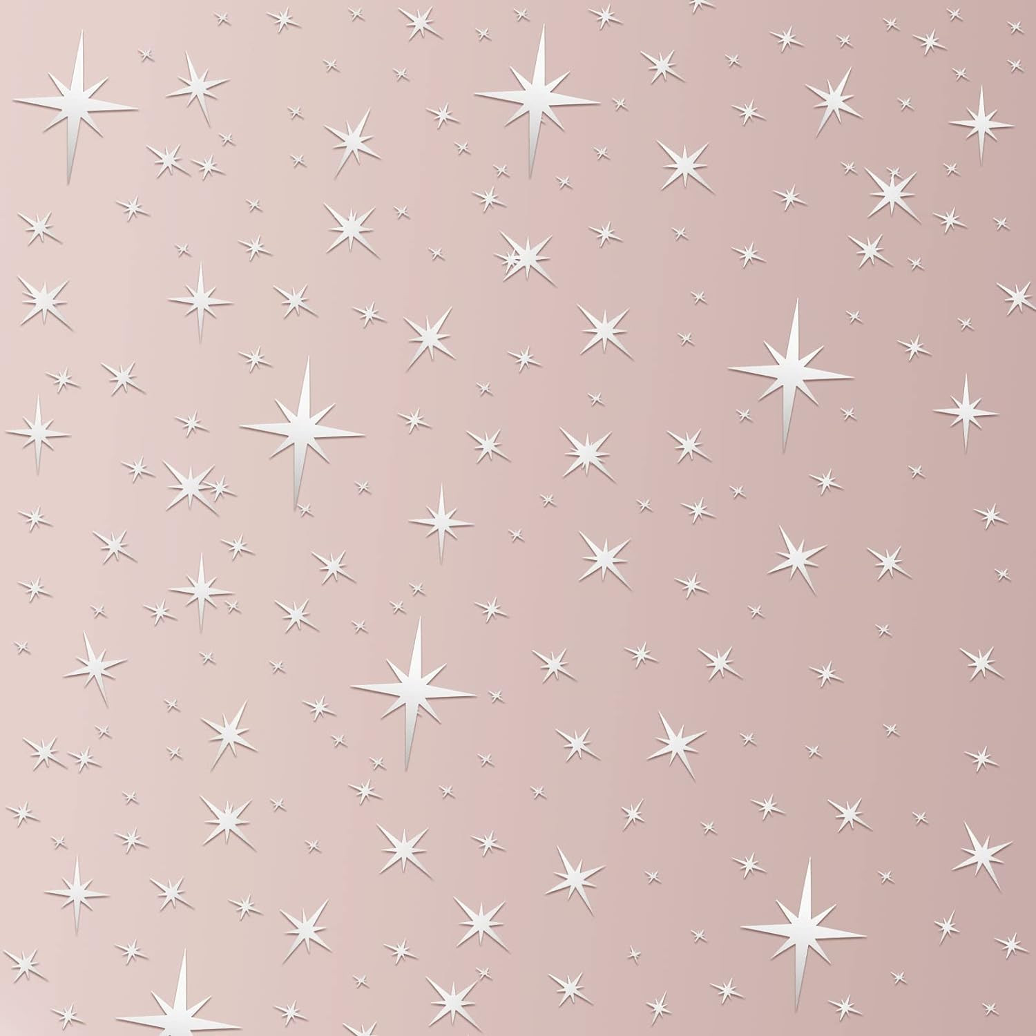 Zonon 82 Pieces Mirror Wall Stickers Removable Star Decals 3D Silver