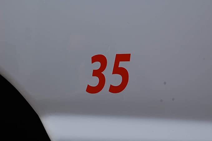 0-9 Reflective Numbers Orange Sticker Vinyl Decals CHOOSE 1″-12″ Set Of 40 (RV1)