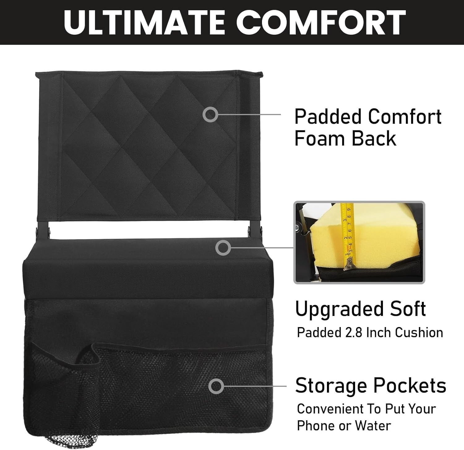 Stadium Seats for Bleachers with Back Support, Bleacher Seats with Backs and Cus