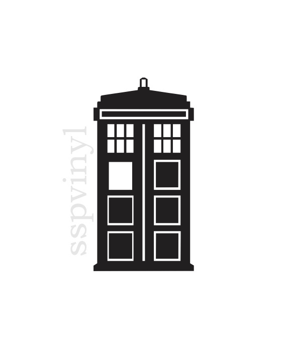 Doctor Who Tardis Car Laptop Window Decal Sticker