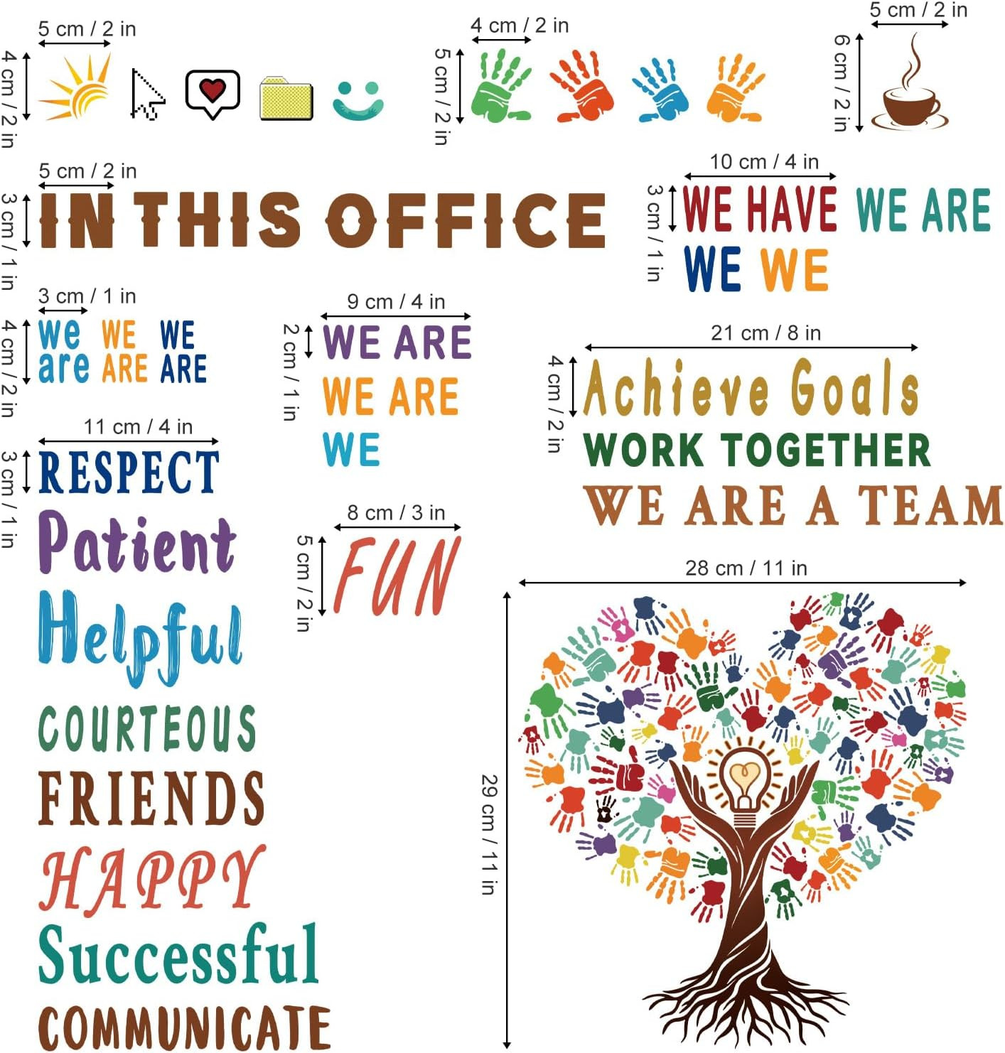Office Inspirational Wall Decal Quotes Motivational Lettering Office Teamwork Pe