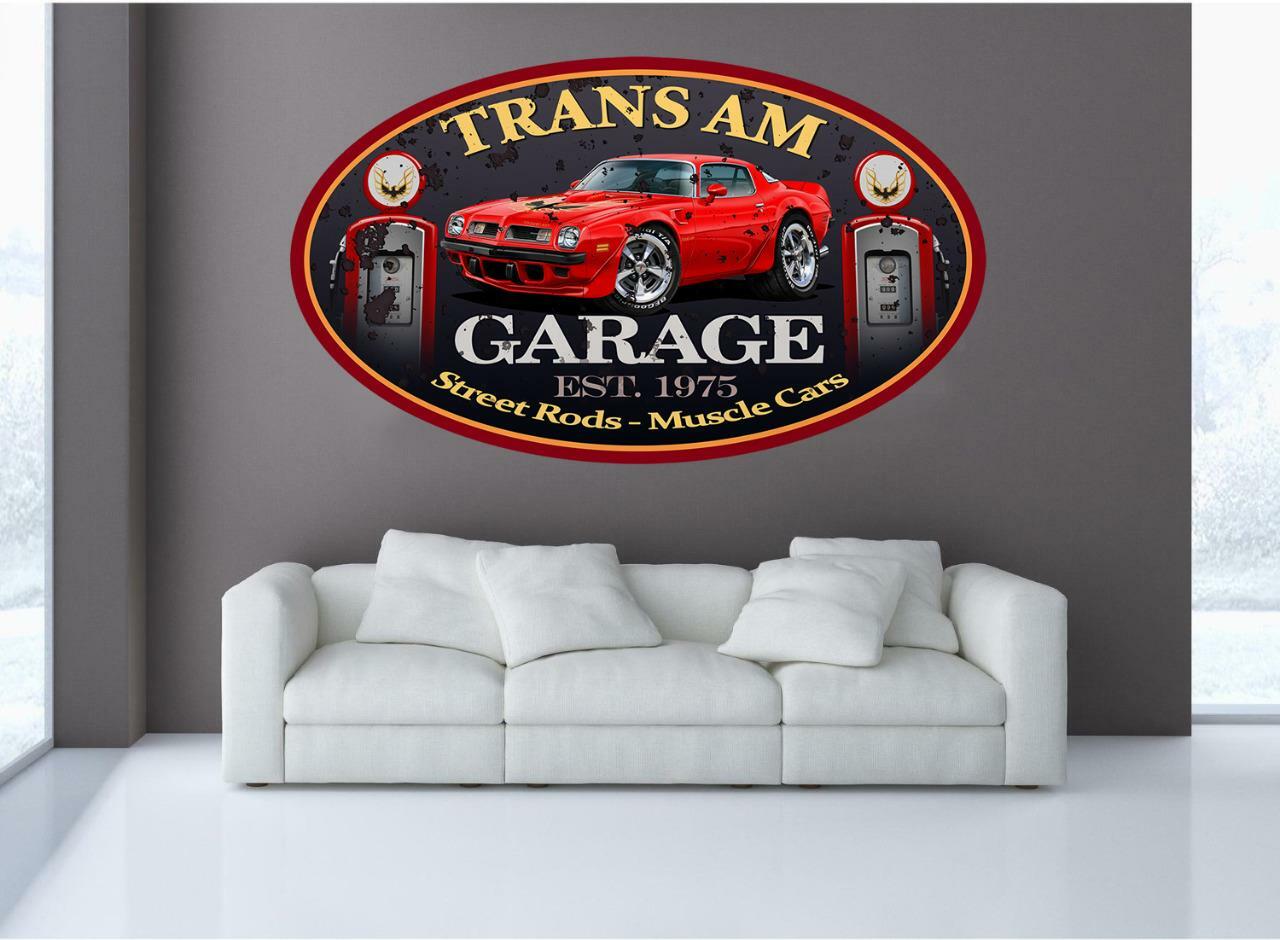 1975 Pontiac Trans Am Firebird Classic Garage Sign Wall Art Graphic Sticker