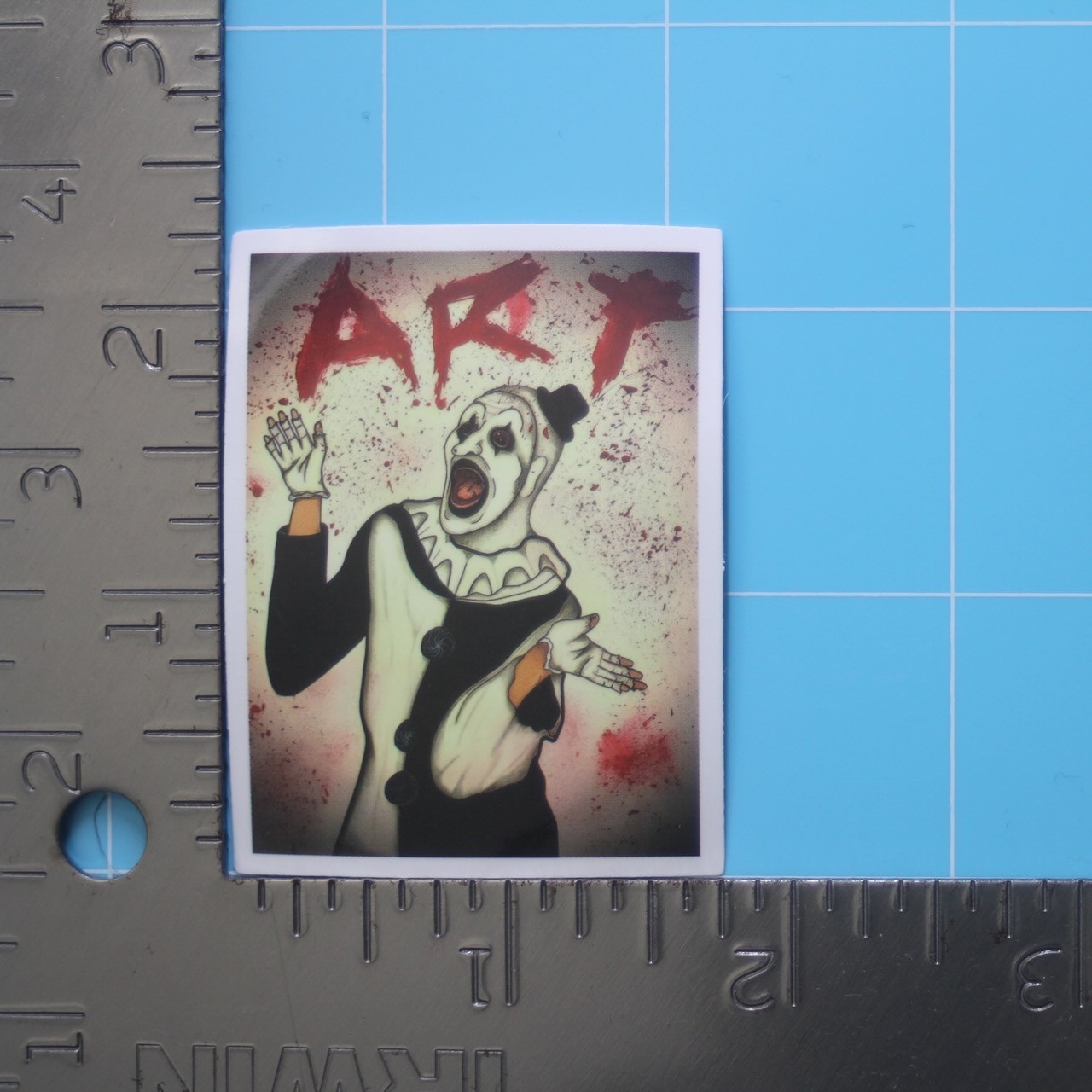 Terrifier Sticker (ART THE CLOWN) Bloody Horror Movie, Gloss PVC Decal