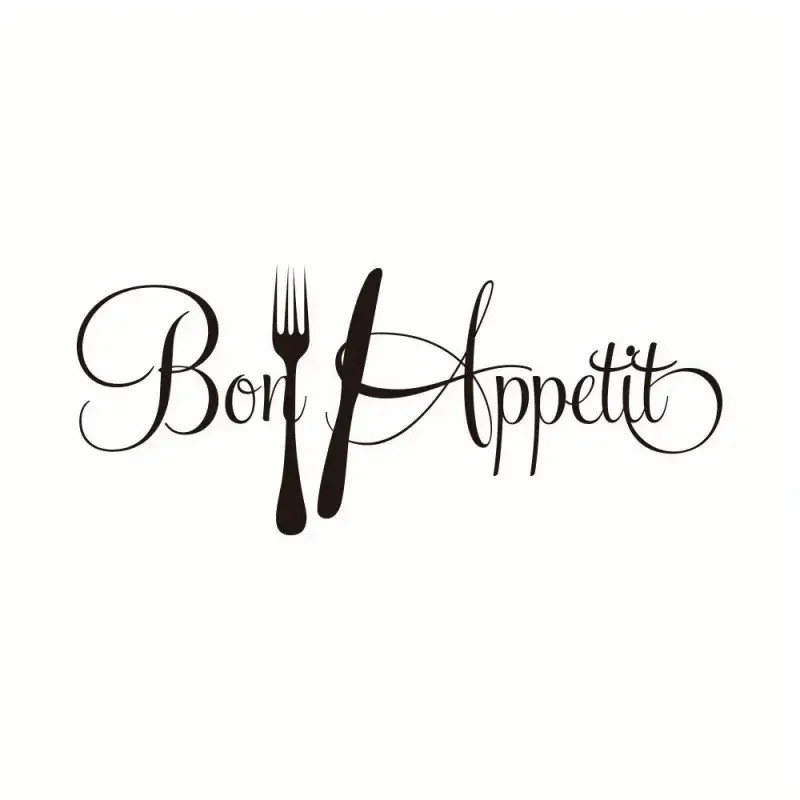 Wall Decal Modern Geometric Kitchen Decor Elegant Lettering No Residue Remova