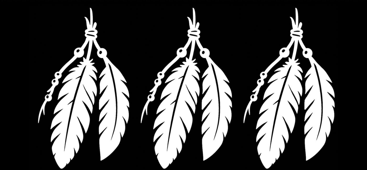 Native Feathers Three PK 5″ x 3″ Vinyl Decal Car Truck Window – Color Options
