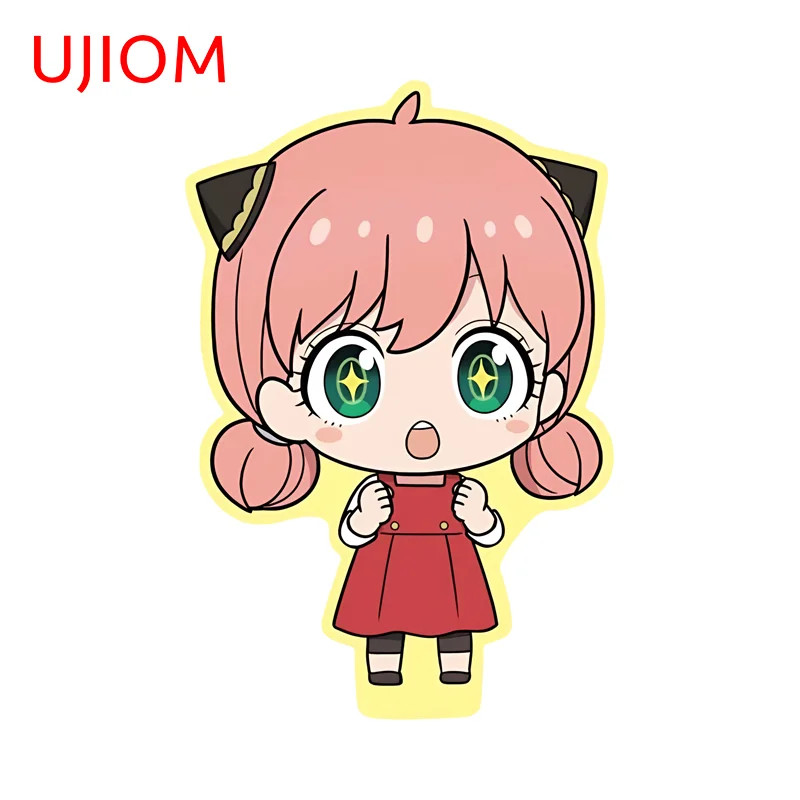 UJIOM Anya Cute Wall Sticker Interesting Cartoon Vestibule Wardrobe Window Decal