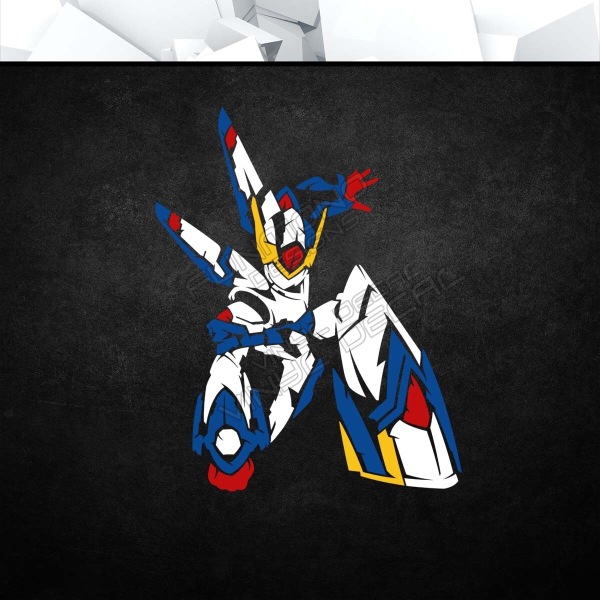 Mega Man Falco Armor Vinyl Decal Sticker (Video Game Car Window Laptop PC Tower)