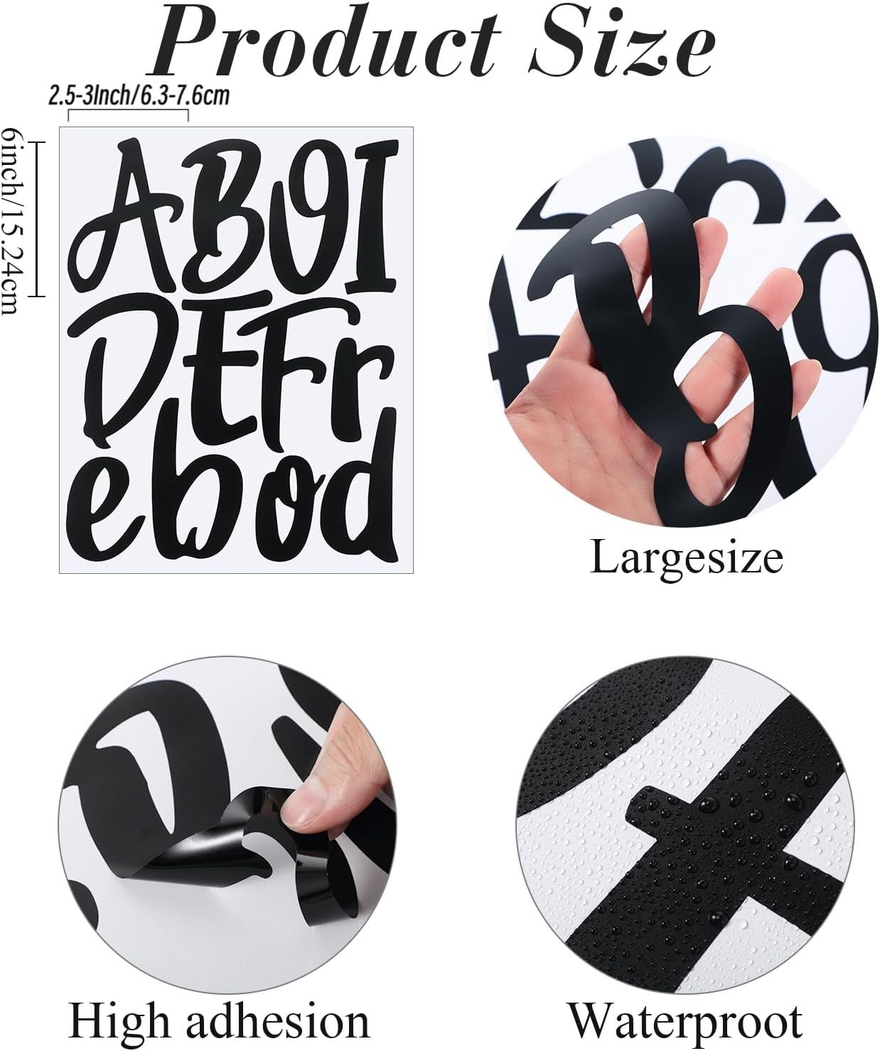 Vinyl Letters Stickers Set – 576 Pieces