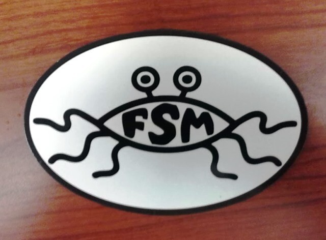 FSM Flying Spaghetti Monster Pastafarian Magnet for fridge, car, truck