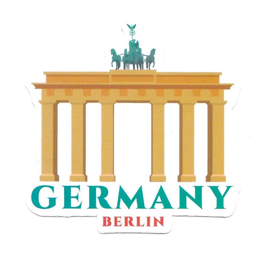 Germany Berlin Vinyl Sticker Brandenburg Gate Travel Souvenir Laptop Decal Gift
