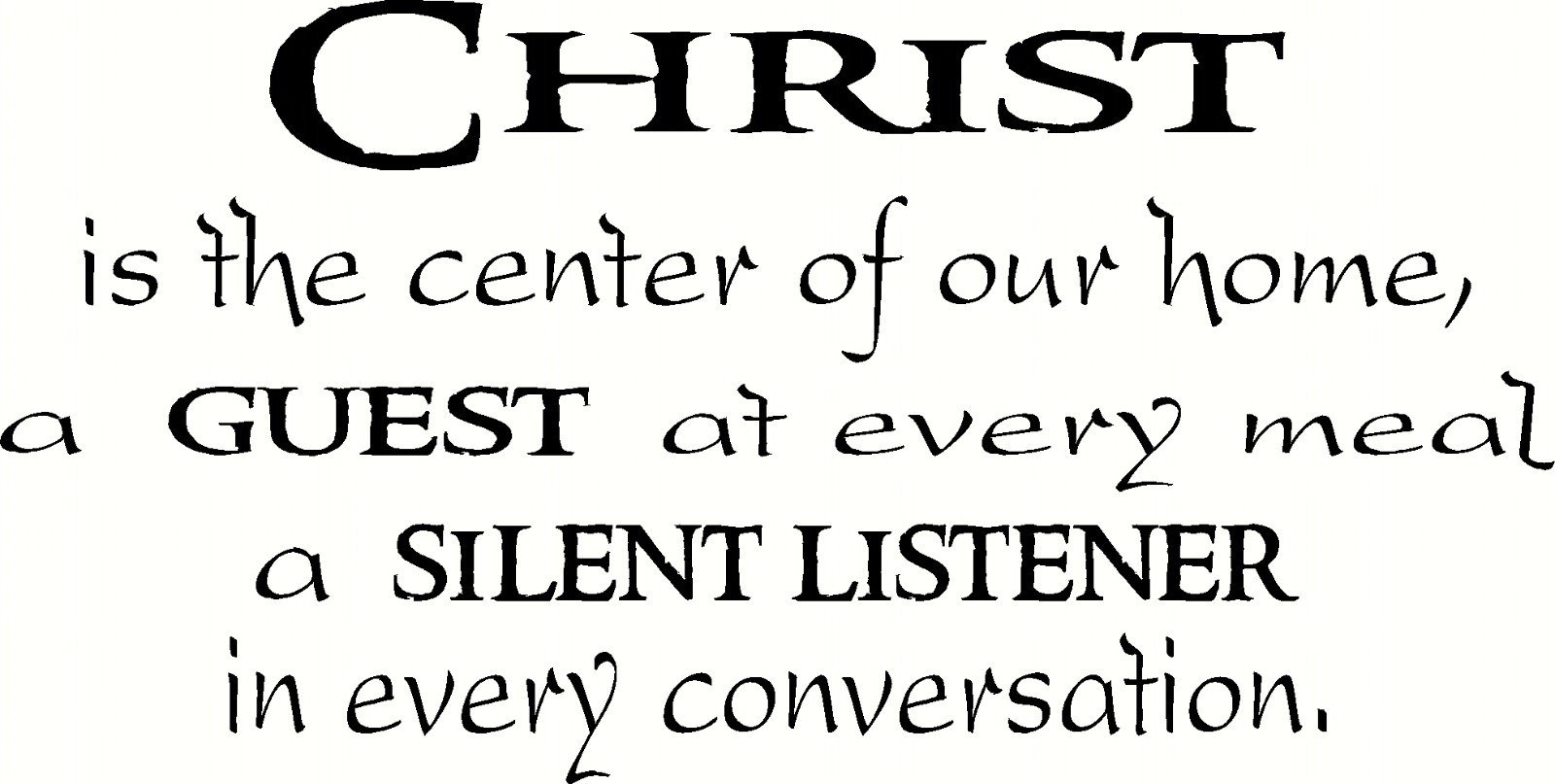 Christ is the Center 11″x 22″ Bible Verse Wall Decal by Scripture Wall Art