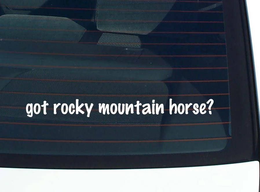 got rocky mountain horse? CAR DECAL BUMPER STICKER VINYL FUNNY JOKE WINDOW