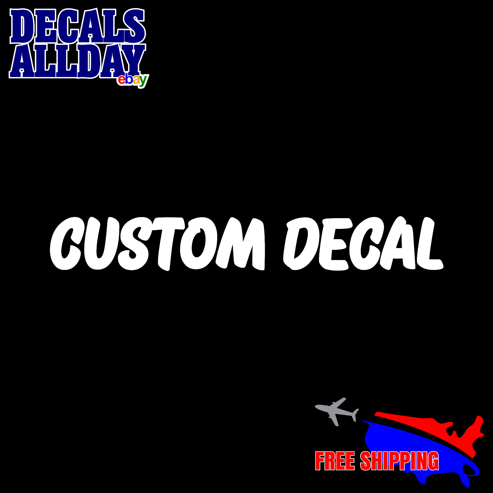 Personalized Custom Decals, One Line Word or Phrase 6″ to 11″ Length