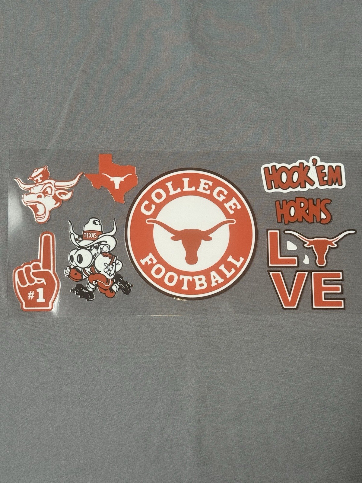 New Texas Longhorns UV DTF Transfer Sticker Wrap DIY Bottles Cup