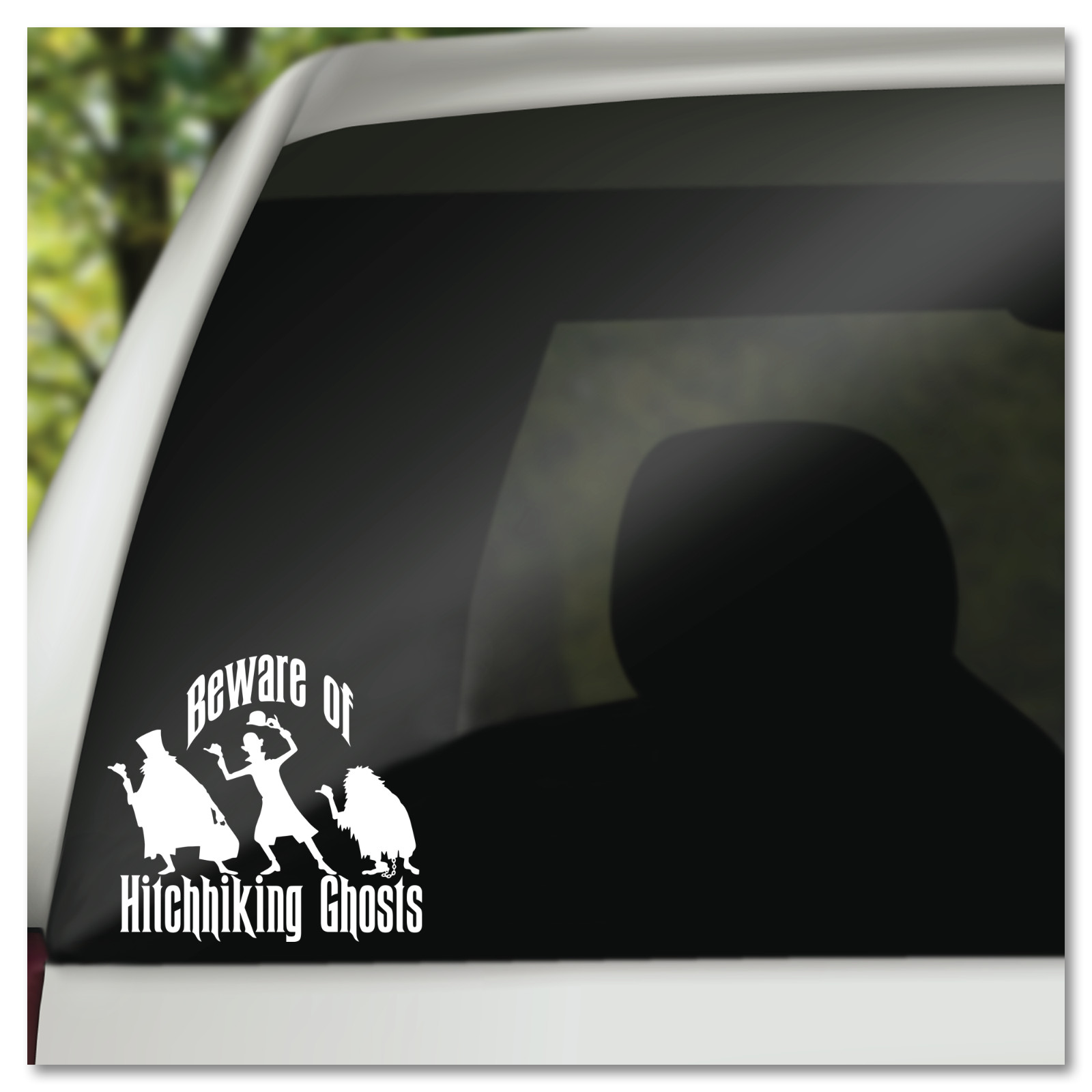 6″ Haunted Mansion Beware of Hitchhiking Ghosts Disney Vinyl Decal Sticker