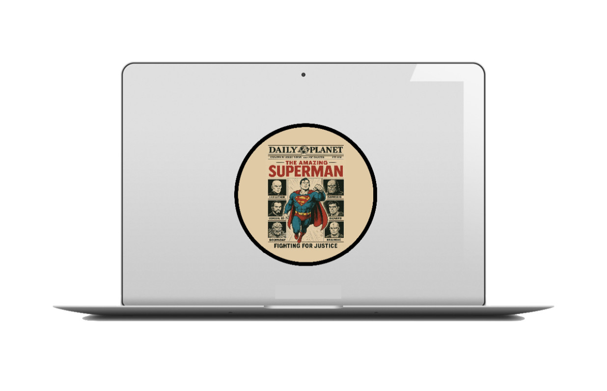 Superman (Daily Planet ) – 4″ Handmade Vinyl Decal Vehicle Cooler Laptop Decor