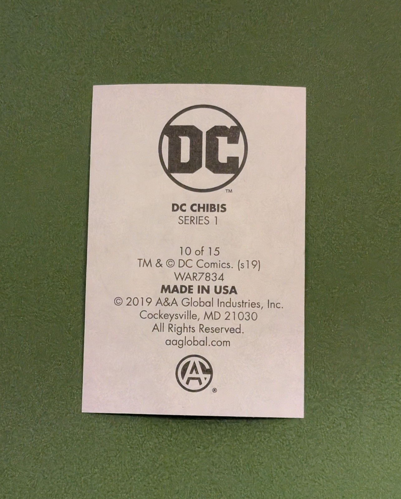 Batman Vending Sticker – 2019 DC Chibis Series 1 – Comic Superhero “Vroooom”