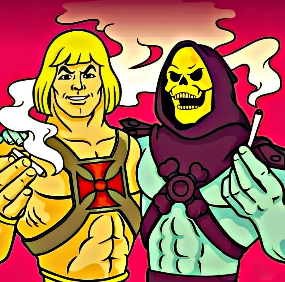 He-man Masters Of The Universe 4 Inch Sticker Heman Skeletor 420 Weed Humor High