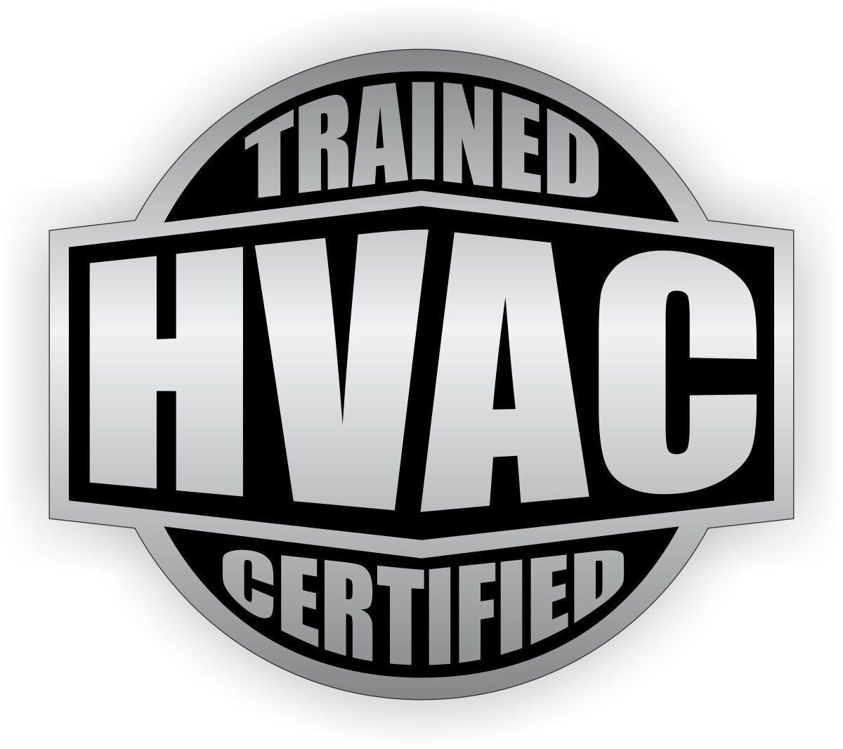 HVAC Trained Certified Hard Hat Sticker Decal