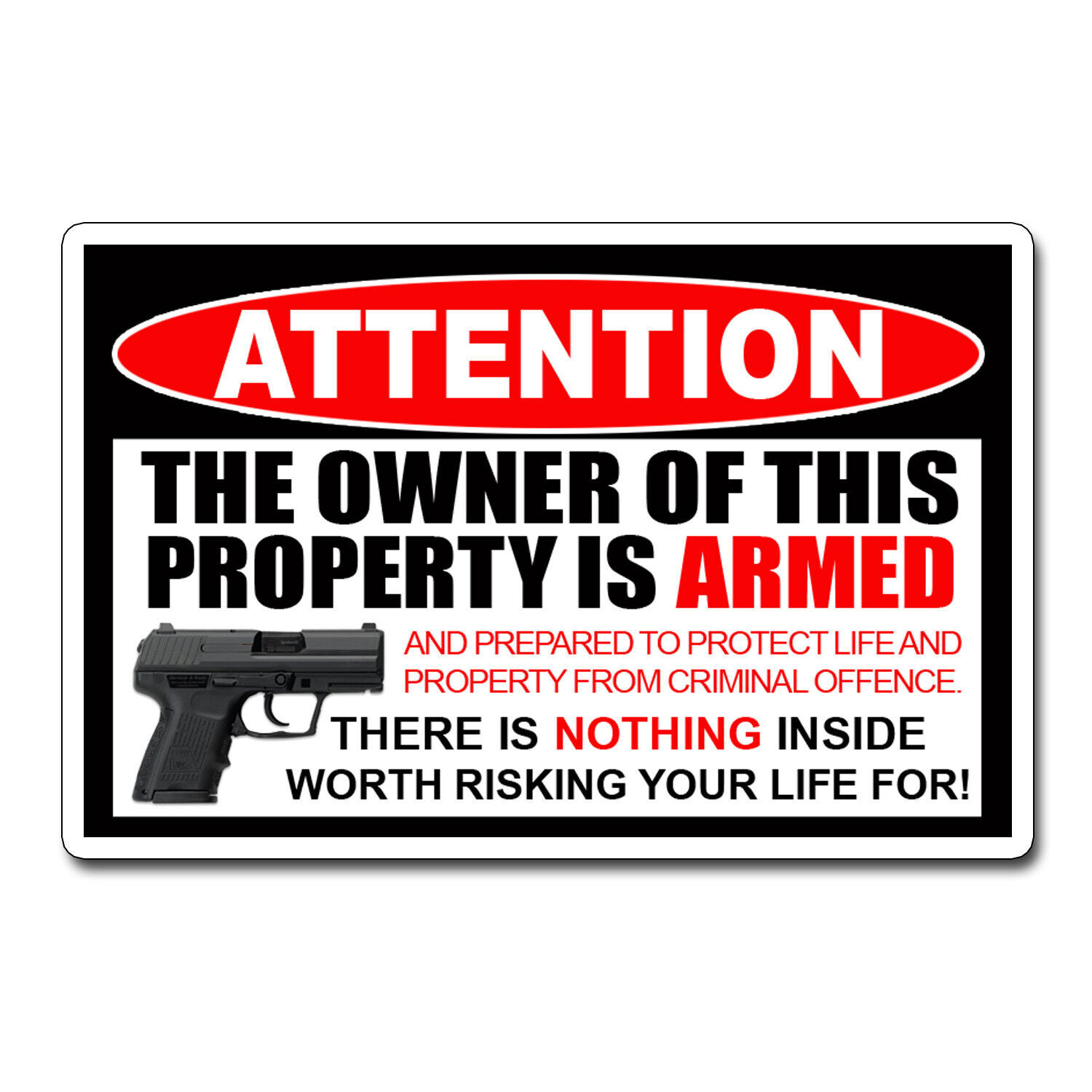 Owner Armed Sticker Decal