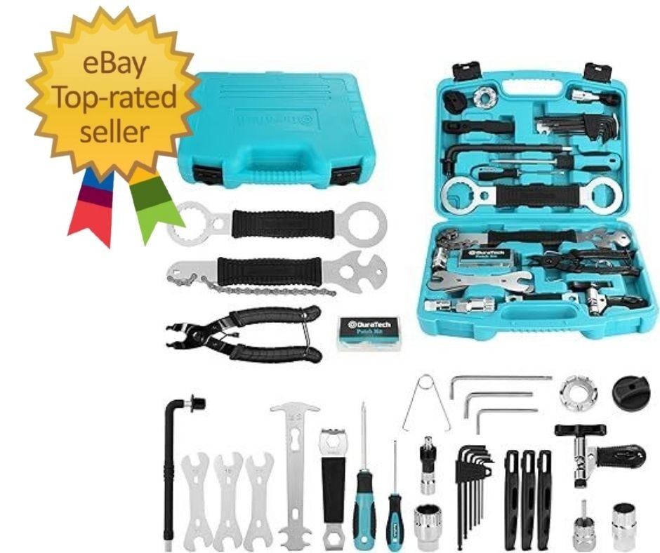 41 Pieces Bike Repair Tools, Complete Bike Tools Kit with Storage Box, Mounta…