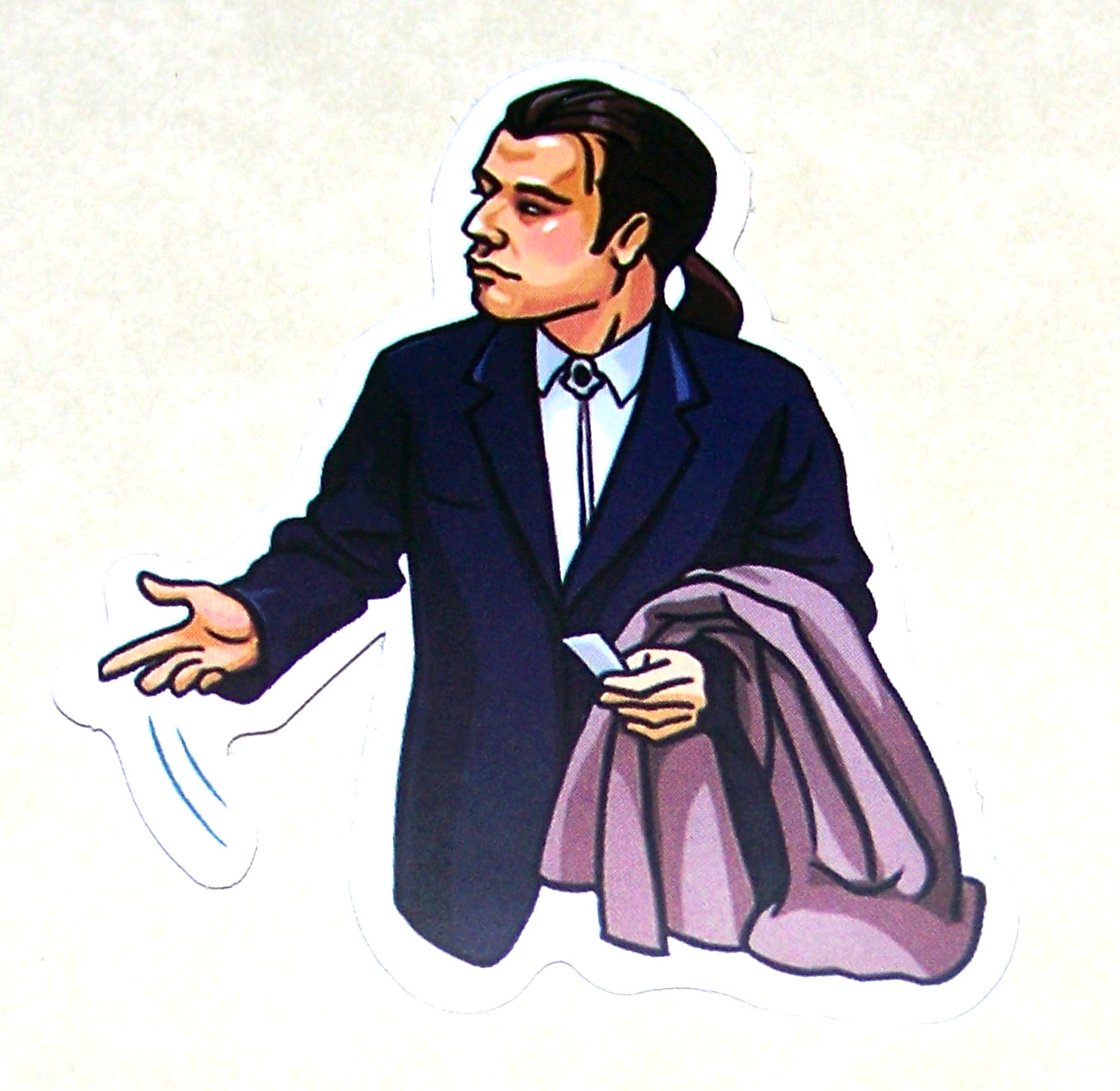 Pulp Fiction Vincent Vega Cut Sticker Decal Movie Tarantino Film PULP FICTION