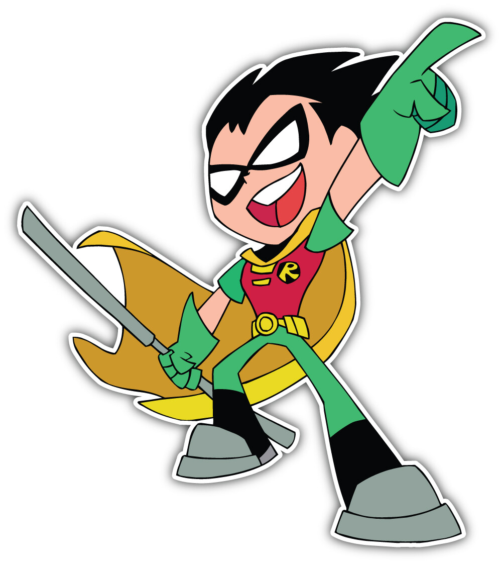 Robin Teen Titans Cartoon Character Sticker Bumper Decal – ”SIZES”