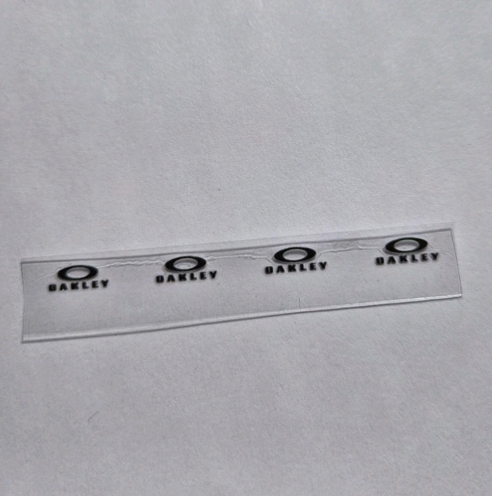 OAKLEY Logo BLACK 4 Pc. UV DTF Decal Sticker Waterproof USA NOT VINYL