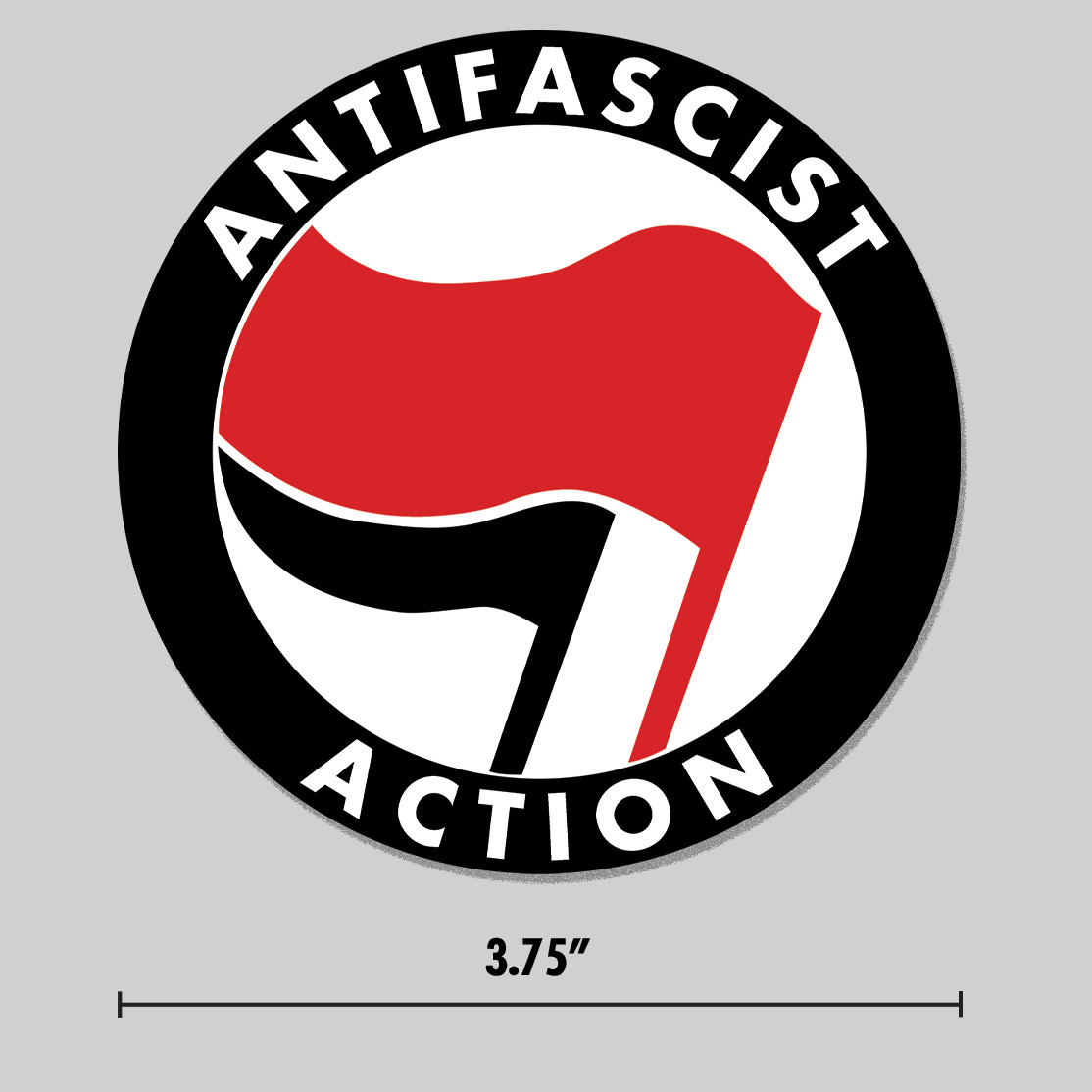 Anti-Fascist Sticker Euro English Antifa Logo 3.75″ Vinyl Decal