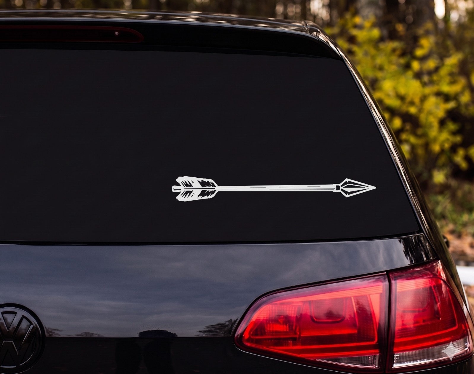 Arrow With Feather Fletching Vinyl Decal Sticker Patriotic Car Wall | Archery Gi