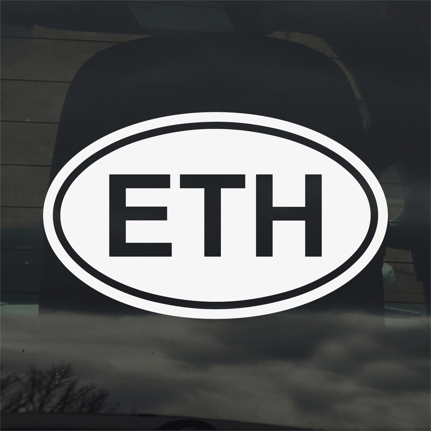 Ethiopia ETH Oval Country Code Vinyl Decal Sticker for Car Window Laptop & Gifts