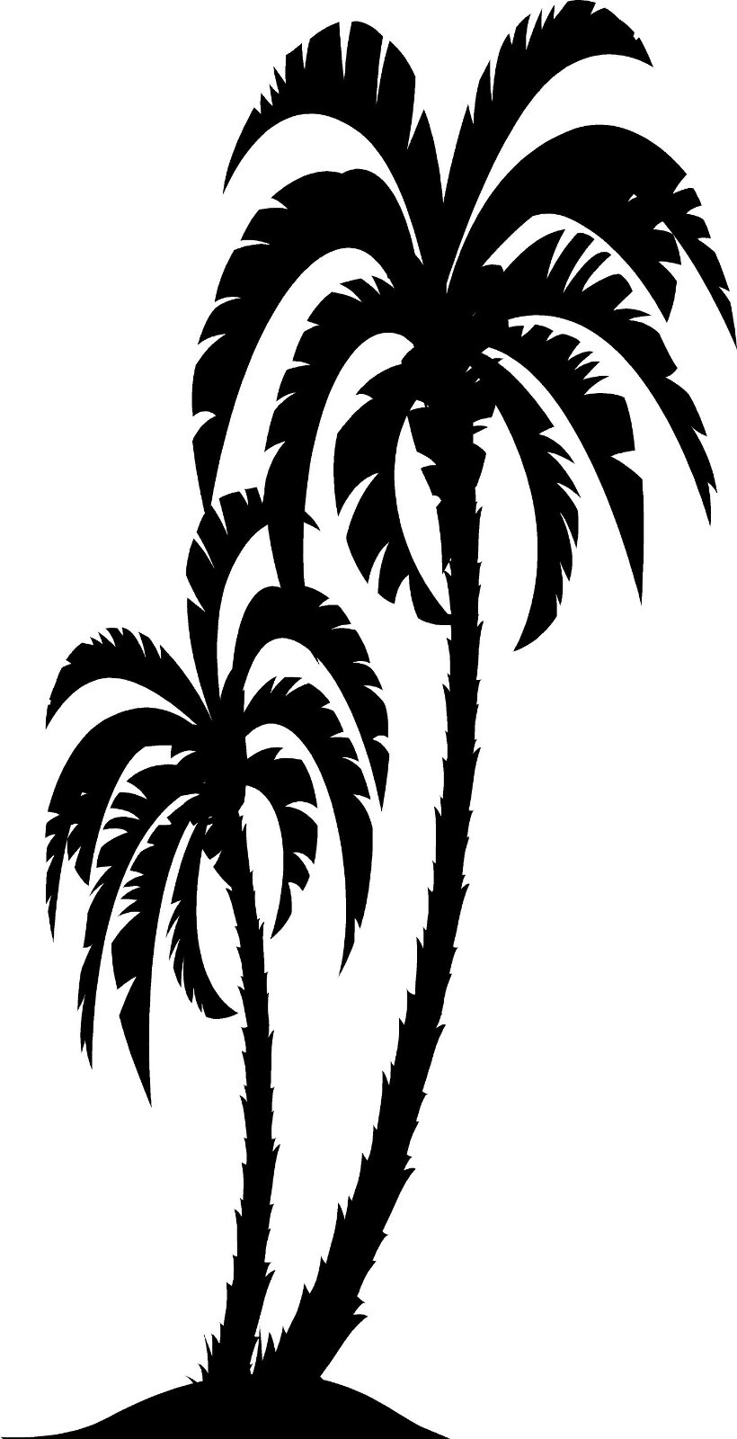 Tall Palm Trees Vinyl Decal Home Décor 40″ TALL